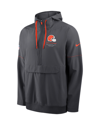 Cleveland Browns Sideline Anorak Men's Nike NFL 1/2-Zip Hooded